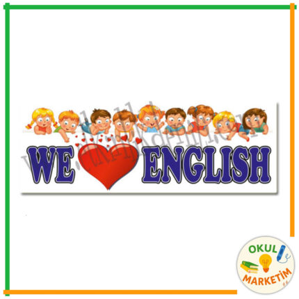 We Love English Border Sticker