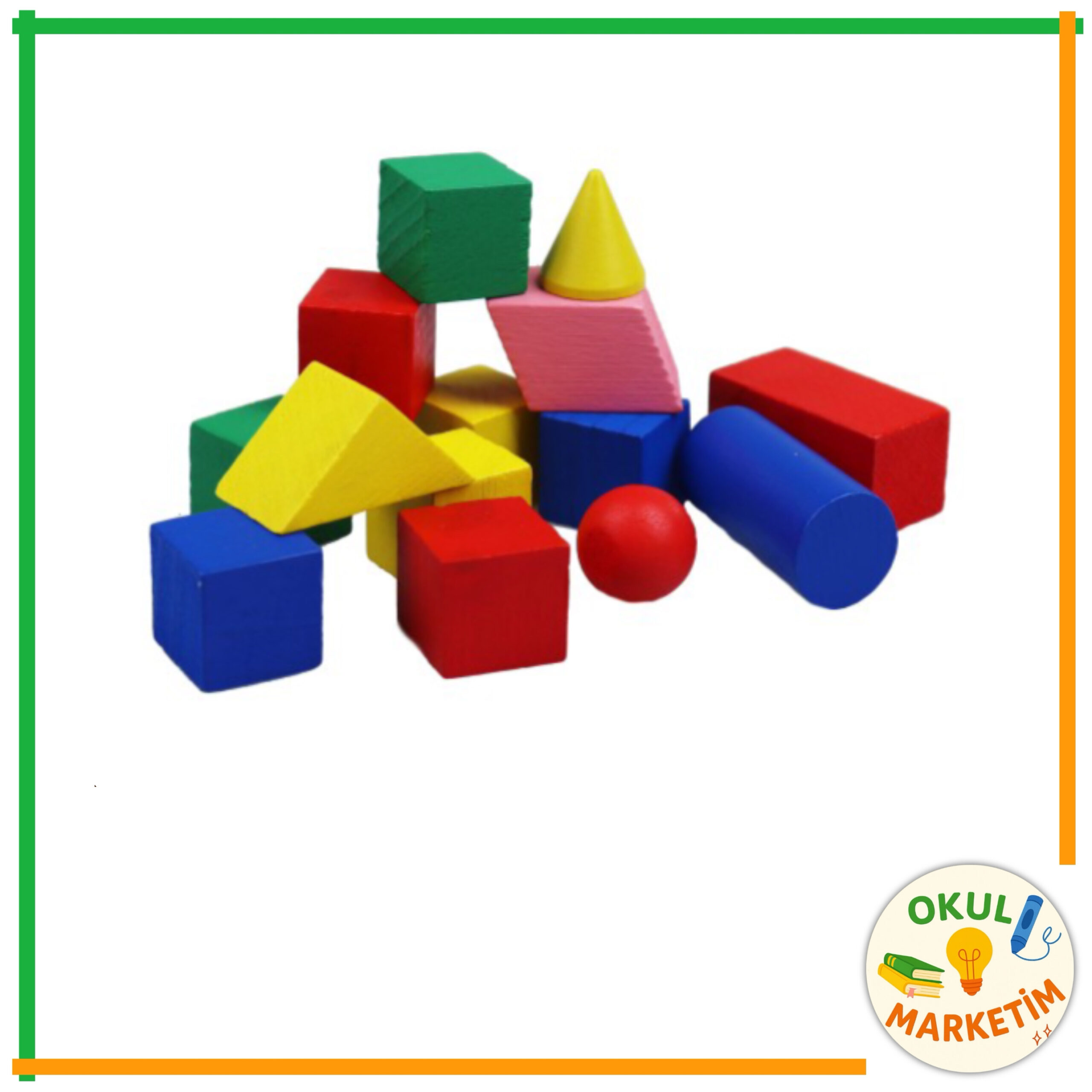 Geometrik Şekiller Seti (Ahşap)