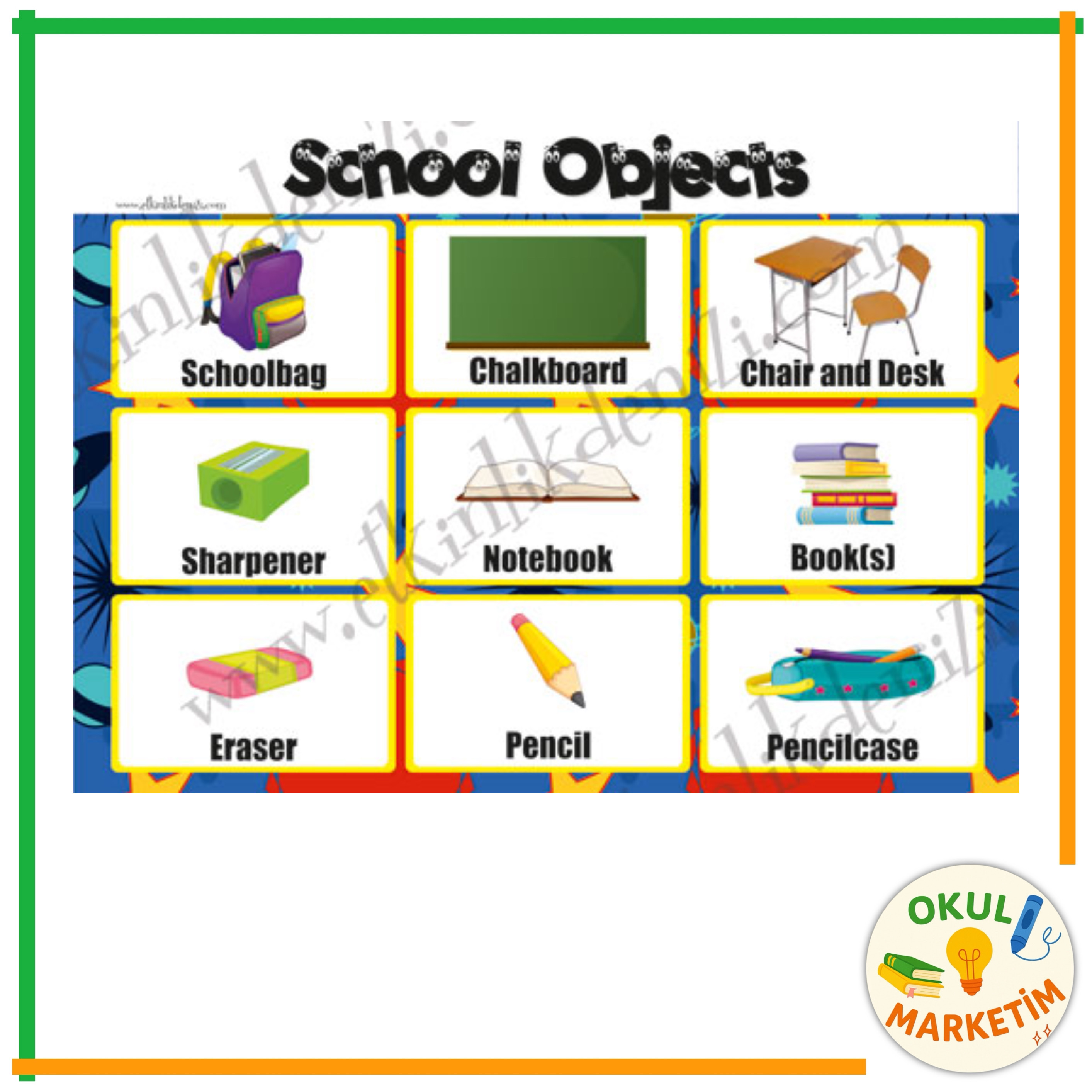 School Objects Afişi