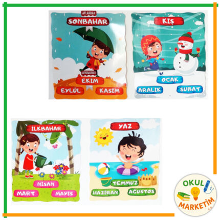 Etkileşimli Mevsimler Panosu (4’lü Set)