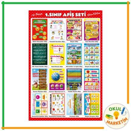 1. Sınıf Afiş Seti (16 Parça)