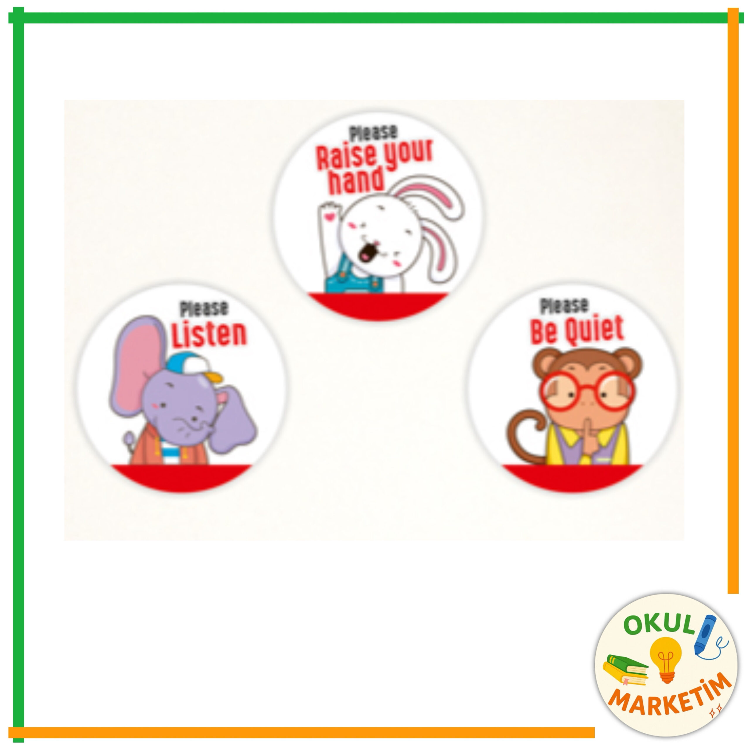 Classroom Rules Duvar & Tavan Aparatları 3’lü Set