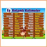 Eş Anlamlı Kelimeler Afişi