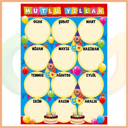 Mutlu Yıllar Tablosu (Yaz-Sil)
