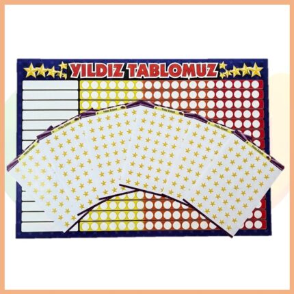 Yıldız Tablomuz (15 Kişilik) + 6 Yıldız Etiketi