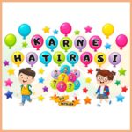 Karne Hatırası Balon Temalı Pano Seti
