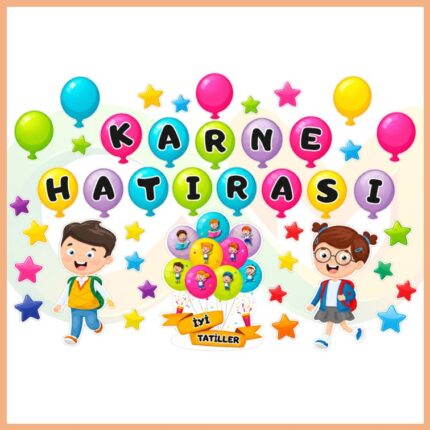 Karne Hatırası Balon Temalı Pano Seti