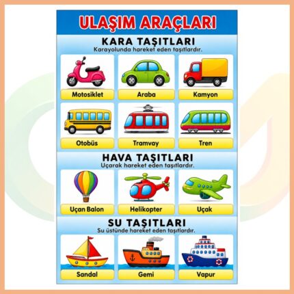 Ulaşım Araçları Afişi