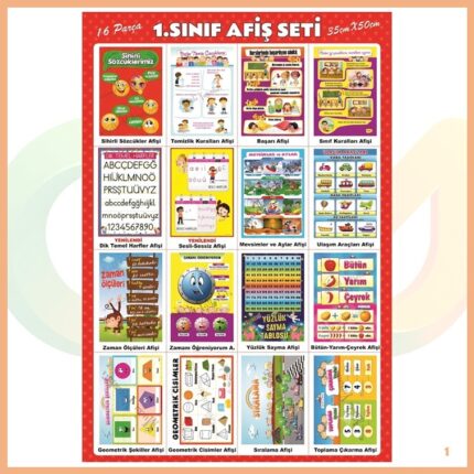 1. Sınıf 16'lı Afiş Seti