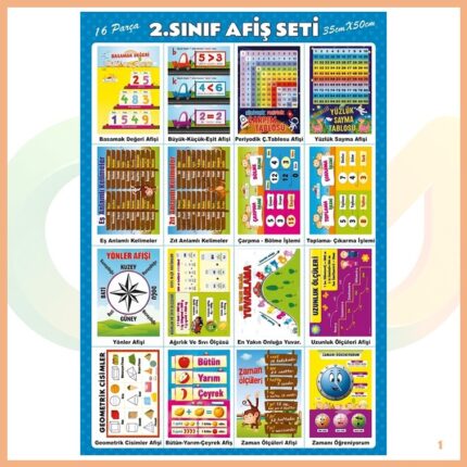 2. Sınıf 16'lı Afiş Seti
