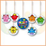 Funny Shapes Duvar & Tavan Aparatları 7’li Dönkart Seti (Çift Yönlü)