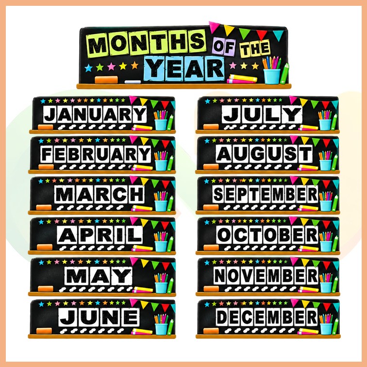 okul201 Months Of The Year 13’lü Set - Görsel 1