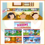 Seasons Border Sticker 5'li Set