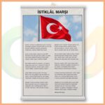 İstiklal Marşı Afişi 35x50 cm (Plastik Çıtalı)