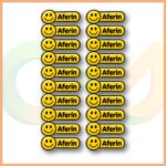 Aferin Etiketi (Kabartmalı)