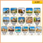 Tarihi Yerlerimiz Kartları (16 Adet) - A4 Boy