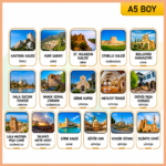 Tarihi Yerlerimiz Kartları (16 Adet) - A5 Boy
