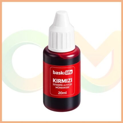 Kaşe ve Istampa Mürekkebi 20ml - Kırmızı