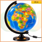 Işıklı Yerküre Modeli (20 cm) - Siyah