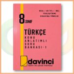 Davinci Yayınları - 8. Sınıf Türkçe Konu Anlatımlı Soru Bankası 1